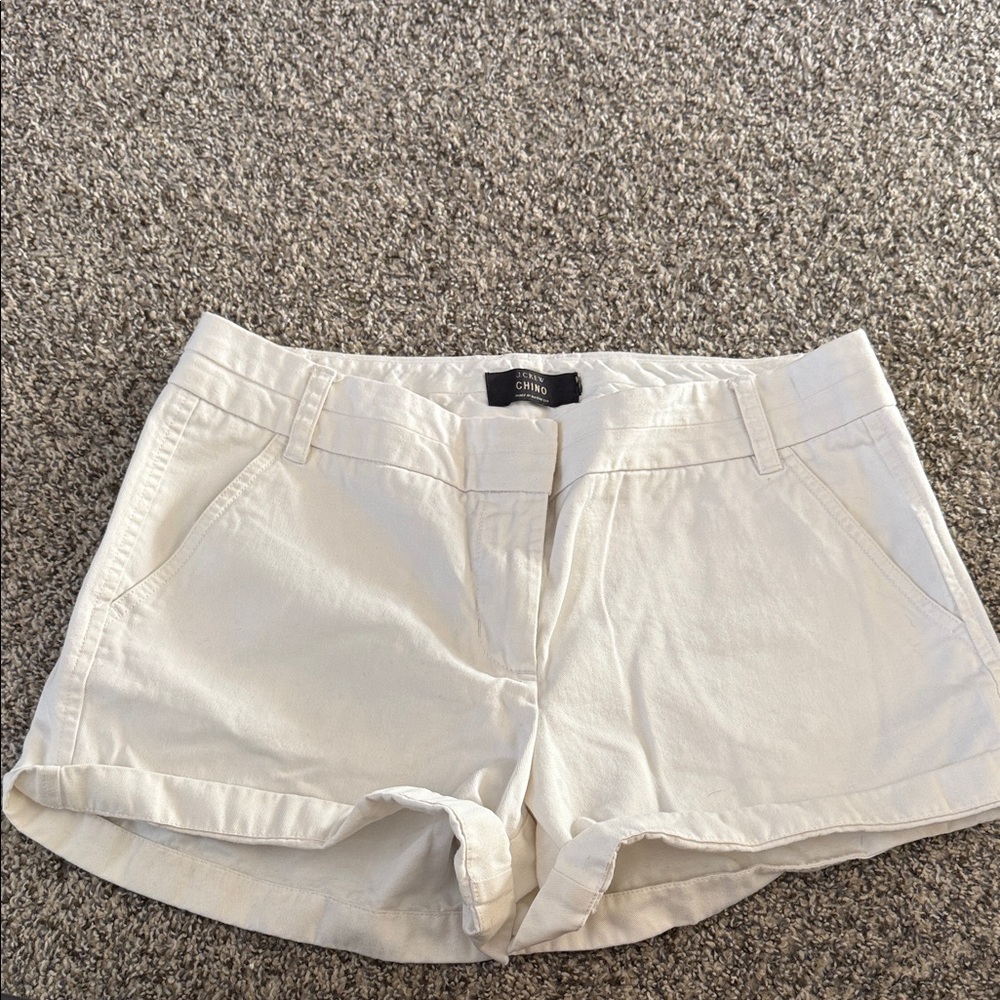 J. Crew Women's White Chino Shorts